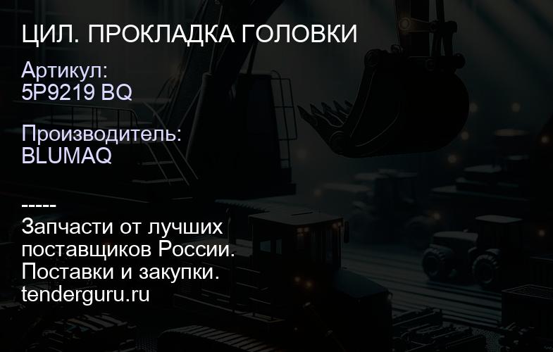 5P9219 BQ ЦИЛ. ПРОКЛАДКА ГОЛОВКИ | купить запчасти